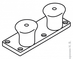DIN pillar double bollard