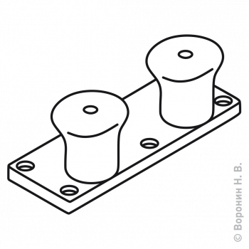 DIN pillar double bollard